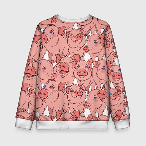 Детский свитшот Свиньи / 3D-Белый – фото 2