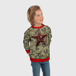 Свитшот детский Советская звезда, цвет: 3D-красный — фото 2