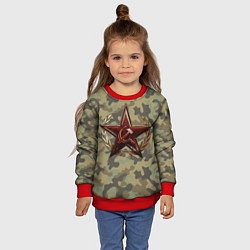 Свитшот детский Советская звезда, цвет: 3D-красный — фото 2