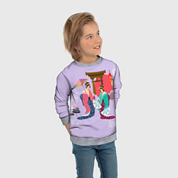 Свитшот детский Geishas, цвет: 3D-меланж — фото 2