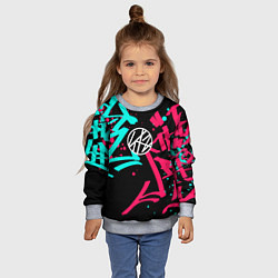 Свитшот детский Stray Kids, цвет: 3D-меланж — фото 2