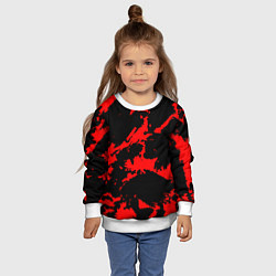 Свитшот детский Красный на черном, цвет: 3D-белый — фото 2