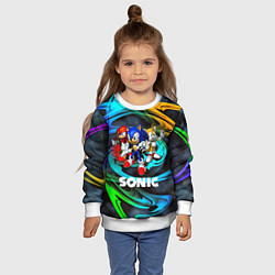 Свитшот детский SONIC TRIO, цвет: 3D-белый — фото 2