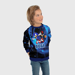 Свитшот детский Sonic SEGA, цвет: 3D-синий — фото 2