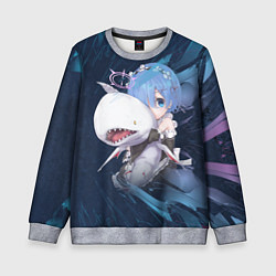 Свитшот детский Re: Zero Жизнь с нуля, цвет: 3D-меланж