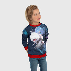 Свитшот детский Re: Zero Жизнь с нуля, цвет: 3D-красный — фото 2