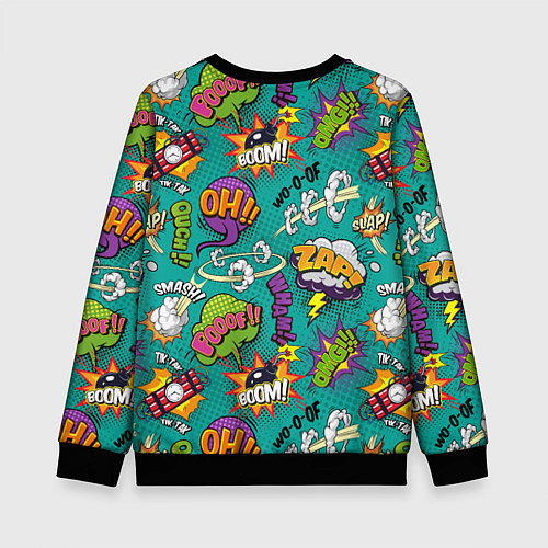 Детский свитшот Pop art comics / 3D-Черный – фото 2