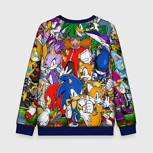 Детский свитшот Sonic / 3D-Синий – фото 2