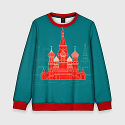 Свитшот детский Москва, цвет: 3D-красный