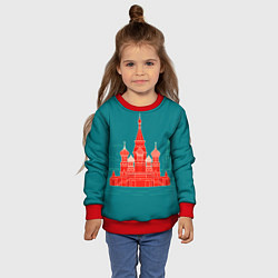 Свитшот детский Москва, цвет: 3D-красный — фото 2