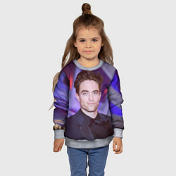 Свитшот детский Роберт Паттинсон, цвет: 3D-меланж — фото 2