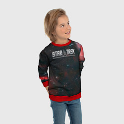 Свитшот детский Startrek iron logo and space, цвет: 3D-красный — фото 2