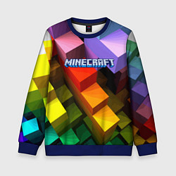 Свитшот детский Minecraft - pattern, цвет: 3D-синий