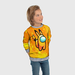 Свитшот детский AMONG US - Pikachu, цвет: 3D-меланж — фото 2