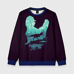 Свитшот детский T-Rex, цвет: 3D-синий