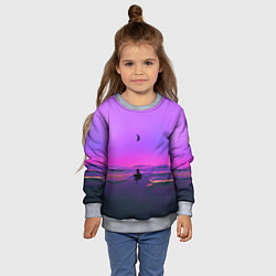 Свитшот детский ALONE, цвет: 3D-меланж — фото 2