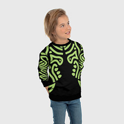 Свитшот детский Узор тату, цвет: 3D-черный — фото 2