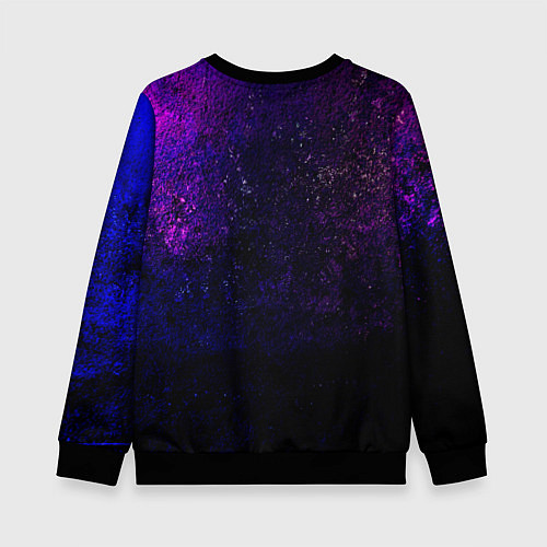 Детский свитшот Arch Enemy Neon logo / 3D-Черный – фото 2