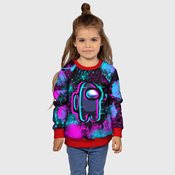 Свитшот детский NEON AMONG US, цвет: 3D-красный — фото 2