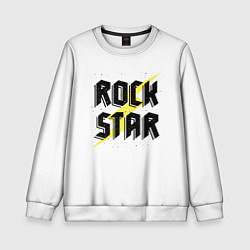 Свитшот детский Rock star, цвет: 3D-белый