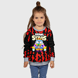 Свитшот детский Brawl StarsKing Lou, цвет: 3D-меланж — фото 2