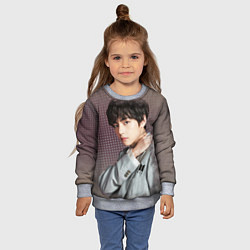 Свитшот детский BTS Ким Тэ Хён, цвет: 3D-меланж — фото 2