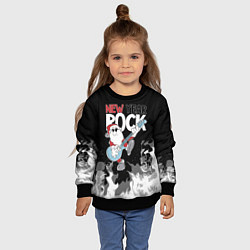 Свитшот детский New year rock, цвет: 3D-черный — фото 2