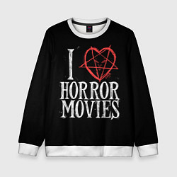 Детский свитшот I Love Horror Movies