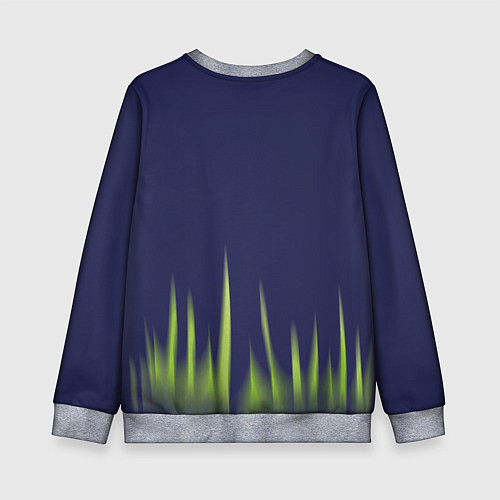 Детский свитшот Зелёная трава / 3D-Меланж – фото 2