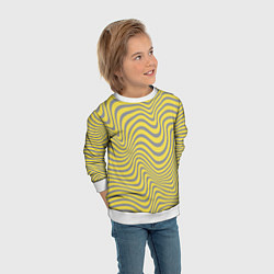 Свитшот детский Волны Года, цвет: 3D-белый — фото 2