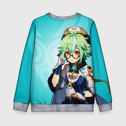 Детский свитшот GENSHIN IMPACT, САХАРОЗА / 3D-Меланж – фото 2