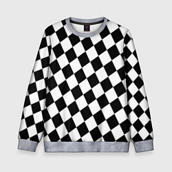 Свитшот детский Клетки, цвет: 3D-меланж