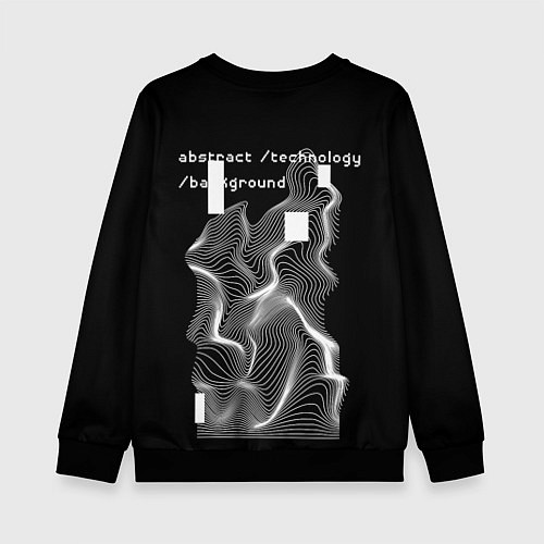 Детский свитшот Technologyabstract / 3D-Черный – фото 2