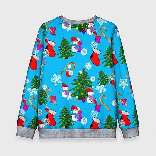 Детский свитшот Новый год / 3D-Меланж – фото 2