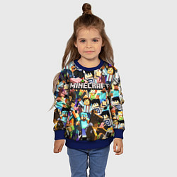Свитшот детский MINECRAFT, цвет: 3D-синий — фото 2