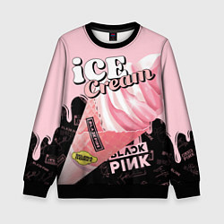 Свитшот детский BLACKPINK ICE CREAM, цвет: 3D-черный