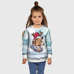 Свитшот детский Bear, цвет: 3D-белый — фото 2