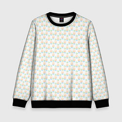 Свитшот детский Четыре элемента паттерн текстура, цвет: 3D-черный