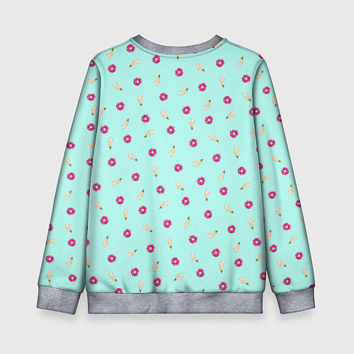 Детский свитшот ПОНЧИК И МОРОЖЕНКА / 3D-Меланж – фото 2
