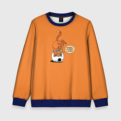 Свитшот детский Хьюстон, у нас проблемы!, цвет: 3D-синий