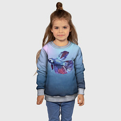 Свитшот детский Рыбка, цвет: 3D-меланж — фото 2