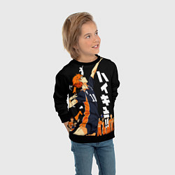 Свитшот детский ВОЛЕЙБОЛ!! HAIKYUU!!, цвет: 3D-черный — фото 2