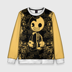 Свитшот детский Bendy And The Ink Machine краска, цвет: 3D-белый