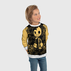 Свитшот детский Bendy And The Ink Machine краска, цвет: 3D-белый — фото 2