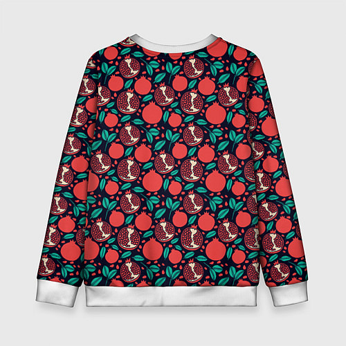 Детский свитшот Гранат Паттерн / 3D-Белый – фото 2