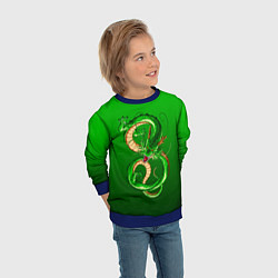 Свитшот детский Земляной анимешный дракон, цвет: 3D-синий — фото 2