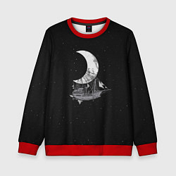 Свитшот детский Moon Ship, цвет: 3D-красный