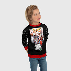 Свитшот детский Grand Theft Auto five, цвет: 3D-красный — фото 2