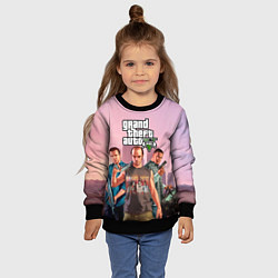 Свитшот детский Персонажи ГТА 5, цвет: 3D-черный — фото 2