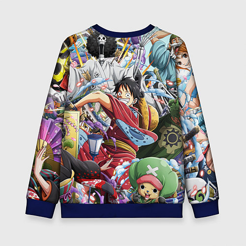 Детский свитшот ONE PIECE ВАН ПИС / 3D-Синий – фото 2